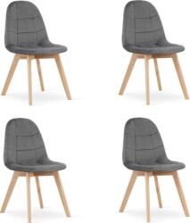 LEOBERT BORA szék - sötétszürke bársony x 4