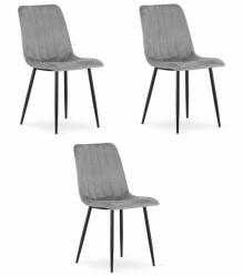  LÁVA elegáns szürke bársony velúr fotel a konyhába, nappaliba x3