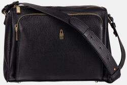  LAURA - Fekete bőr válltáska