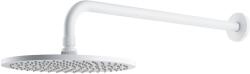 Omnires SlimLine cap de duș cu braț 25.4x25.4 cm rotund alb WGSET1WM (WGSET1WM)