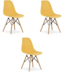 Bravolo OSAKA Szék Mustár / Természetes Lábak x 3