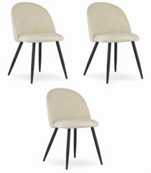  BELLO Szék - bézs bársony / fekete lábak x 3