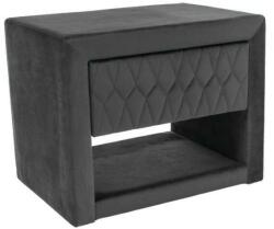 SIGNAL MEBLE Éjjeliszekrény AZURRO színe szürke kárpit bluvel 14 (AZURROVSNSZ)