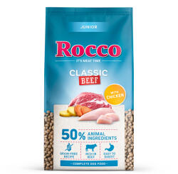 Rocco 10kg Rocco Junior Classic marha & csirke száraz kutyatáp
