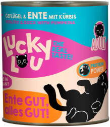 Lucky Lou 6x800g Lucky Lou Adult Baromfi & kacsa nedves macskaeledel