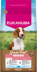EUKANUBA 3kg Eukanuba Grain Free Senior Small & Medium tengeri hal száraz kutyatáp