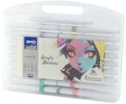 SPREE Set 36 Culori Marker Acril tip Pensula, Spree (KH-SP58196)