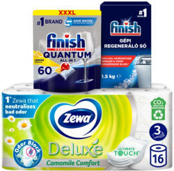 Zewa Deluxe Camomile Comfort + Finish Quantum Lemon csomag