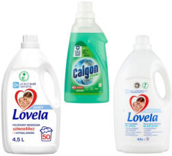 Lovela Baby folyékony mosószer színes és fehér ruhákhoz + Calgon fertőtlenítő vízlágyító gél