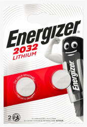 Energizer EGCR2032B2 CR2032 lítium gombelem - hosszú élettartamú 3V elem autókulcsokhoz, órákhoz és okoseszközökhöz ( 2db/csomag ) ( EGCR2032B2 ) (EGCR2032B2)