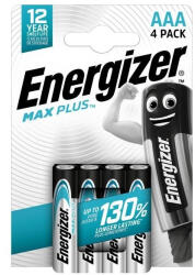 Energizer EMPAAA Max Plus LR03 (AAA) mikro alkáli elem - extra hosszú élettartamú, nagy teljesítményű 1, 5V energiaforrás modern elektronikai eszközökhöz ( 4db/csomag ) ( EMPAAA ) (EMPAAA)