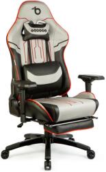 Bemada Gamer szék párnával - szürke/fekete/piros- 84 x 52 / 48 x 50 cm, BMD1118B