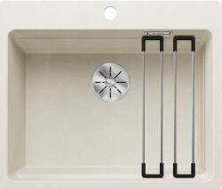 BLANCO Etagon 6-F Silgranit mosogató 59x50 cm acél sínnel, törtfehér 527689 (527689)
