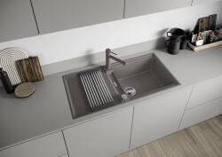 BLANCO Adira XL 6S-F Silgranit 99x46 cm mosogató acél ráccsal és távműködtetővel, vulkánszürke 527628 (527628)