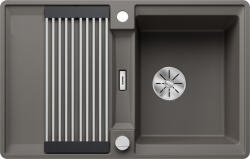 BLANCO Adira 45S-F szintbe építhető silgranit mosogató Adira ráccsal és távműködtetővel, vulkánszürke 527596 (527596)