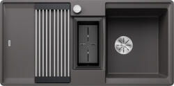 BLANCO Adira 6 S-F Silgranit két medencés 99x49 cm mosogató acél ráccsal, palaszürke 527611 (527611)