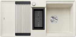 BLANCO Adira 6 S-F Silgranit két medencés 99x49 cm mosogató acél ráccsal, törtfehér 527614 (527614) - szaniteronline