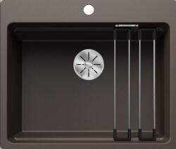 BLANCO Etagon 6-F Silgranit mosogató 59x50 cm acél sínnel, kávé 527687 (527687)