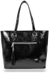 ZELLIA Női Merev Válltáska Td57 Fekete Lakk (ZLK-td57-25487916)