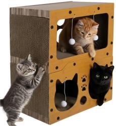 Purlov 3 az 1-ben kétszintes kaparófa (27017)