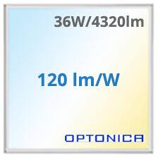 OPTONICA LED panel (595 x 595mm) 36W - CCT változtatható színhőmérséklet, Backlit (12779)
