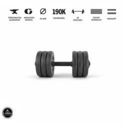 GazoFitness GazoFitness® Kézi Súlyzó 1×8, 5Kg(Össz: 8, 5Kg)Menetes súlyzórúddal 8 KG fekete