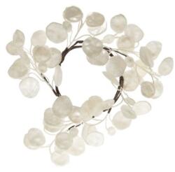  Dekoráció koszorú Lunaria, 22cm, gyöngyház (JSD60907-2)