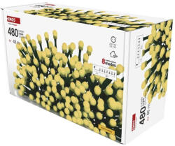 EMOS LED karácsonyi fényfüzér, cseresznye-golyók, 48 m, kültéri és beltéri, meleg fehér, időzítő D5AW25 (D5AW25)