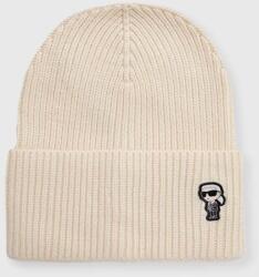 Karl Lagerfeld sapka gyapjú keverékből - bézs Univerzális méret - answear - 22 990 Ft