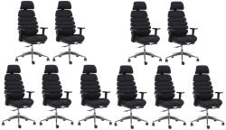 Mercury 10 db-os Ergonomikus irodai szék SPINE fekete fejtámlával (10 db) WJ33-2 HB, černá