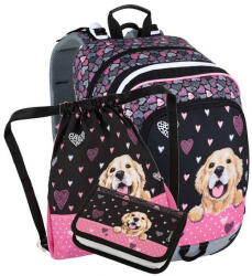 Bagmaster ALFA 21 Egy kis iskolai készlet első osztályosoknak - kutya rózsaszín 23 l 191603 (191603)