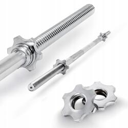 THUNDER 150 cm egyenes menetes súlyzórúd, 30 mm rögzítőkkel szürke