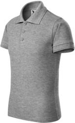 MALFINI 222 Malfini Pique Polo galléros gyerek póló sötétszürke melírozott - 146 cm/10 éves (2221211)