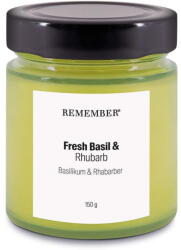 Remember Свещ от соев восък с време на горене 35 h Fresh Basil & Rhubarb - Remember (DK03)