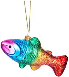 Sass & Belle Стъклена ръчно изработена коледна украса 7 cm Rainbow Trout - Sass & Belle (LINXM272)