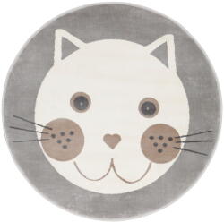 FD Сив детски килим ø 100 cm Soft - FD (5901760185165)