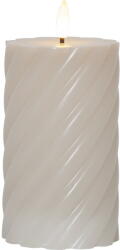 Star Trading Бежова LED свещ от восък, височина 15 см Flamme Swirl - Star Trading (064-25)