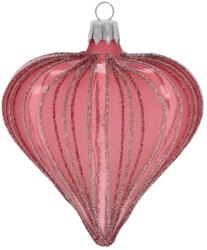 Ego Dekor Стъклени ръчно издухани Коледни украси в комплект 3 бр. 9 cm Heart - Ego Dekor (ZOZ-212021DB)