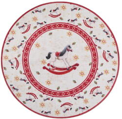 Villeroy & Boch Червен кръгъл килим с коледен мотив ø 160 cm Toy's Delight Rocking Horse - Villeroy&Boch (106275-160)