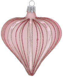 Ego Dekor Стъклени ръчно издухани Коледни украси в комплект 3 бр. 9 cm Heart - Ego Dekor (ZOZ-212023DB)
