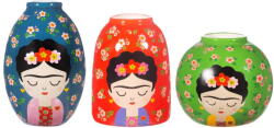 Sass & Belle Керамични вази в комплект от 3 бр. (височина 8 cm) Floral Frida - Sass & Belle (XDC538)