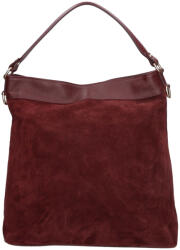 Rea Moda Olasz bőr 14535 bordó velúr válltáska