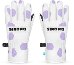 SIROKO Kids Winter sports Gyerek snowboard és sí kesztyű Doodle Fehér 128 cm - 8 Y fehér