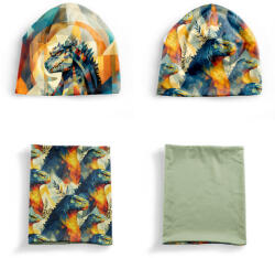 Takoy Panou M cu croială set jerse funcțional căciulă și fular circular godzilla geometrică