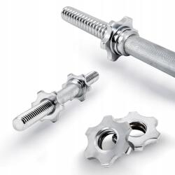 THUNDER 40 cm egyenes menetes súlyzórúd, 30 mm rögzítőkkel szürke