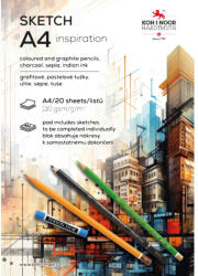 KOH-I-NOOR 9920 Rajzfüzet A/4 20 Ív/Csomag 110 Gramm Előre Mintázott Lapok Sketch Inspiration (I7500040007)