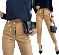 Awanti Női matt Női Nadrág Bőr cső díszítő gombok