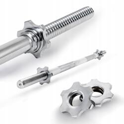 THUNDER 120 cm egyenes menetes súlyzórúd, 30 mm rögzítőkkel 8 KG szürke