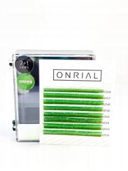 Onrial Színes műszempillák szett, L ív, 0, 07 mm, 6-10 mm, Zöld Onrial (000058007)
