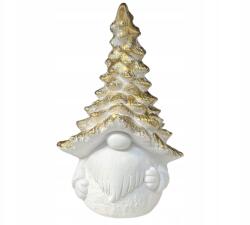 Direct home and garden Beton manó figura karácsonyfával fehér-arany karácsonyi dekoráció